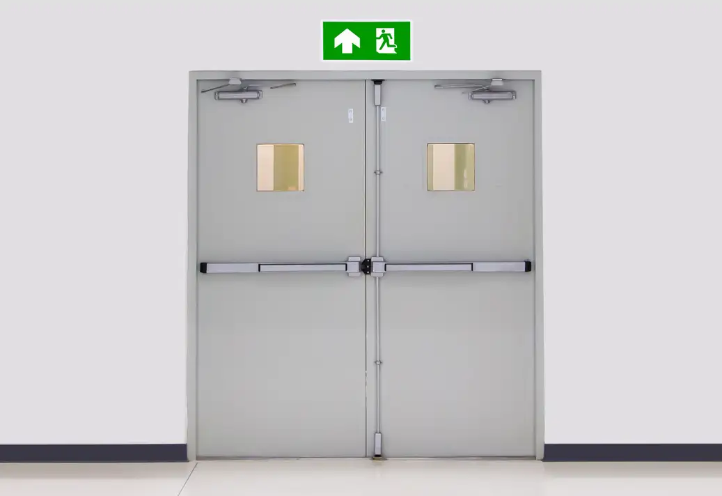 Fire rated steel doors